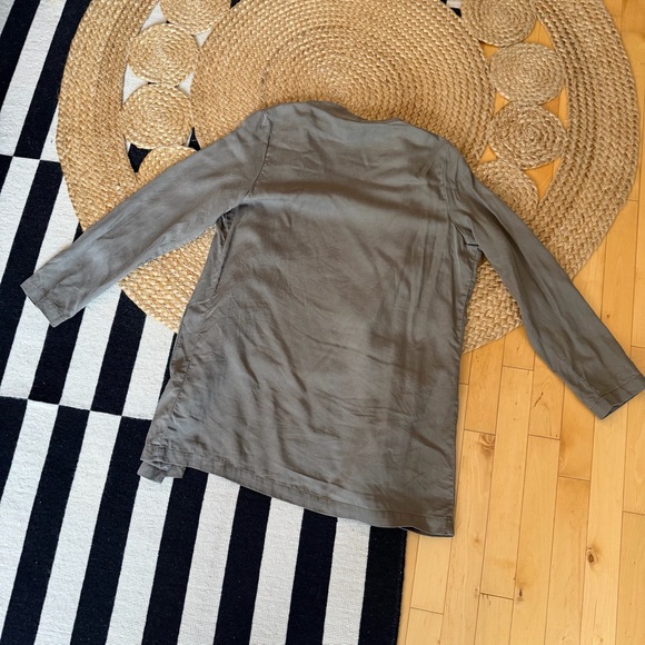 Open-Front Olive Blazer Jacket - Picture 6 of 6